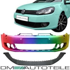 Set VW Golf 6 VI Front Bumper for PDC / SRA PAINTED +...