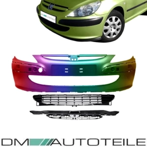 Set Peugeot 307 year 01-05 Front Bumper PAINTED + Grille...