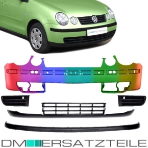 Set VW Polo 9N Front Bumper PAINTED+ Trims + lower Part +...