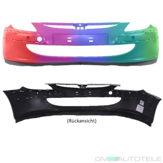 Set Painted Peugeot P307 Front Bumper 01-05 Model Primed without Headlamp Washer System