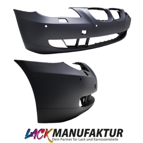 Set PAINTED BMW E60 E61 Saloon Estate 07-10 LCI Front Bumper primed for PDC/SRA