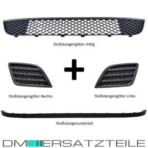 Set Ford Fiesta V 5 JB JH Stoßstange vorne LACKIERT Bj 05-08 + Stoßstangengitter komplett mit Spoilerlippe