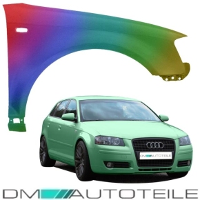 Set Audi A3 8P 8PA Fender Wing Right Front Steel 03-08 PAINTED