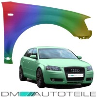 SET Audi A3 8P 8PA Kotfl&uuml;gel Rechts Stahl 03-08...