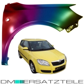 Set Skoda Fabia II Roomster 5J Wing Fender Front Right +Holes 06-14 PAINTED