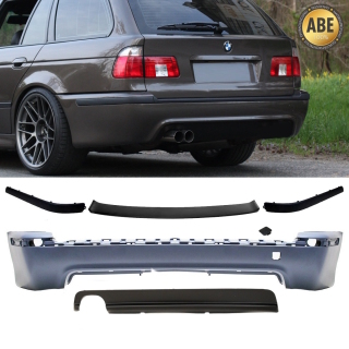 Set 6tlg. Set Türleisten Sport Optik schwarz +Emblem Limousine Touring passt  für BMW 5er E39 alle Modelle 95-03