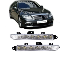 Set of DRL Running Lights Chrome fits on Mercedes S-Class...