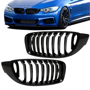 Sport-Performance Kühlergrill für BMW F32 / F33 / F36 auch für M-Paket / M4 in Schwarz Glanz