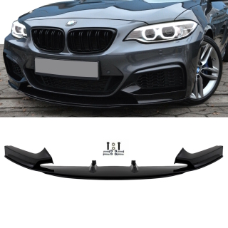 Sport-Performance Frontspoiler Schwarz Glanz passend für BMW 2er F22 F23 ab Bj 2013 mit M-Paket + ABE