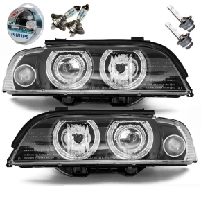 Set BMW 5er E39 Angel Eyes Xenon headlights + Philips...