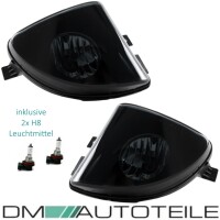 Set Fog Lights Black smoked + H8 Bulbs fits on Standard BMW 