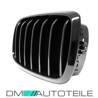 DM Autoteile Griglie Calandra Doppia Per BMW X5 F15 E X6 F16 (2013-2017) – Nero Lucido, Set Di 2, Senza Fotocamera - 4