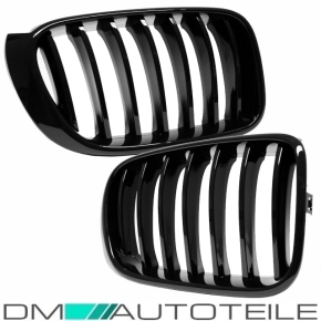 Sport-Performance Kühlergrill für BMW X3 F25 LCI Facelift / X4 F26 in Schwarz Glanz 