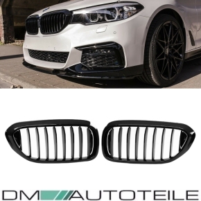 Sport-Performance Kühlergrill für BMW 5er G30 / G31 LCI Vorfacelift in Schwarz Glanz