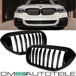 Sport-Performance Kühlergrill für BMW 5er G30 / G31 LCI Vorfacelift in Schwarz Glanz