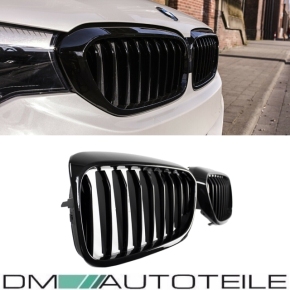 Sport-Performance Kühlergrill für BMW 5er G30 / G31 LCI Vorfacelift in Schwarz Glanz