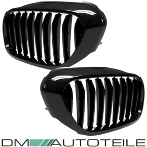 Sport-Performance Kühlergrill für BMW 5er G30 / G31 LCI Vorfacelift in Schwarz Glanz