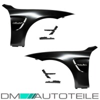 2x Sport Fender Wing Set +Emblem Kit Gloss Black fits for  B