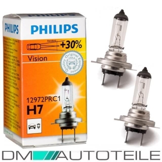 Satz PHILIPS® H7 Birne 12V 55W PX26d Vision-30% (2x Stück)