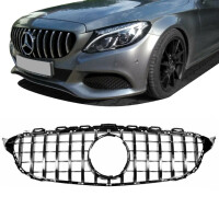 Kidney Front Grille Black Chrome fits on Mercedes W205 S205 
