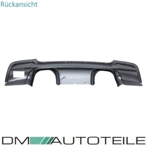 Duplex Rear Diffusor Black Matt fits on BMW 3-Series E92 E93 M-Sport CSL M3 Exhaust System