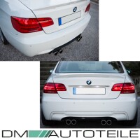 Duplex Rear Diffusor Black Matt fits on BMW 3-Series E92 E93