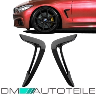 Set Side Vents Wing Fender Black Gloss fits for BMW 4-Series F32 F33 F36 ABS