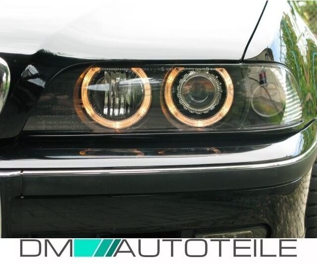 Xenon LED Angel Eyes Scheinwerfer für BMW 5er E39 Facelift 99-03 schwarz