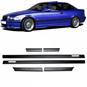 Türleisten / Zierleisten SET für BMW E36 Coupe / Cabrio auch für M-Paket in Schwarz