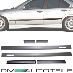 Türleisten / Zierleisten SET für BMW E36 Limousine Touring Serie & M-Paket in Schwarz
