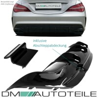 Duplex Diffusor Black Gloss + Tail Pipes fits on Mercedes CL
