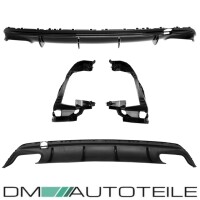 Duplex Diffusor Black Gloss + Tail Pipes fits on Mercedes CL