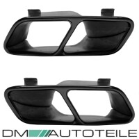 Duplex Diffusor Black Gloss + Tail Pipes fits on Mercedes CL