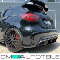 Rear Diffusor Black Gloss + Red Lip + Tail Pipes fits on Mer