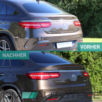 Rear Trunk Roof Lip Spoiler Black Gloss painted  fits on Mer