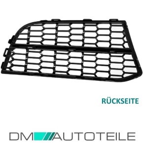 Stoßstangengitter SET für BMW 5er F10 / F11 mit M-Paket in Schwarz Matt / Grau Glanz