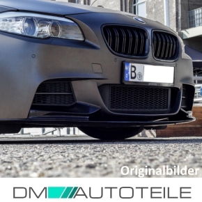 Stoßstangengitter SET für BMW 5er F10 / F11 mit M-Paket in Schwarz Matt / Grau Glanz
