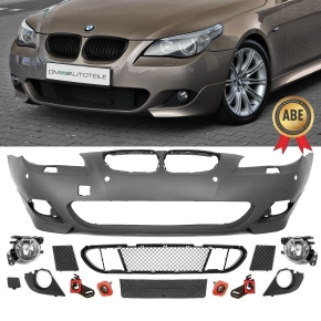 SPORT FRONT BUMPER COMPLETE FITS ON BMW E60 E61 03-07+...