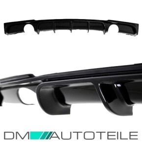 Sport-Performance Heck-Diffusor / Ansatz 1-Rohr Duplex für BMW F30 / F31 mit M-Paket in Schwarz Glanz