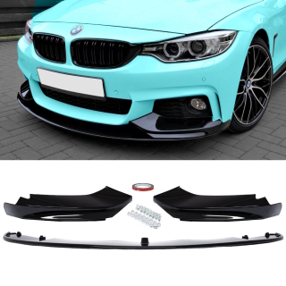 Sport-Performance Frontspoiler / Frontlippe für BMW F32 F33 F36 nur für M-Paket in Schwarz Glanz