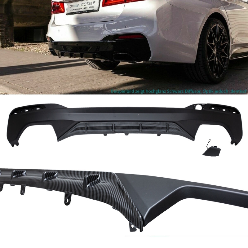 Sport-Performance Rear Diffusor Carbon Gloss fits on BMW 5