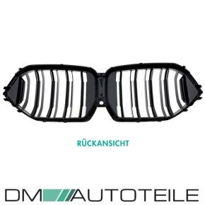 Sport Dual Slat Front Grille Set Black Gloss fits on BMW X6 G06 up 2019 with/without Camera