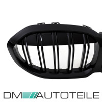 Set Kidney Front Grille Dual Slat Black Gloss fits on BMW 1-