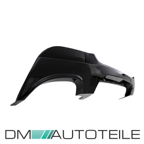 Bi-Colour Black Carbon gloss Rear Diffusor Sport Performance fits on BMW 3-Series E92 E93 M-Sport 1/2-Exhaust left