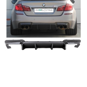 Rear Diffusor Carbon gloss Bumper fits on BMW F10 F11 M-Sport Duplex 4 Tips Tail Pipes