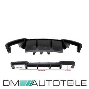 Umbau Performance Heckdiffusor 4 Rohr Carbon glanz passt für BMW 5er F10 F11 M-Paket nicht M5