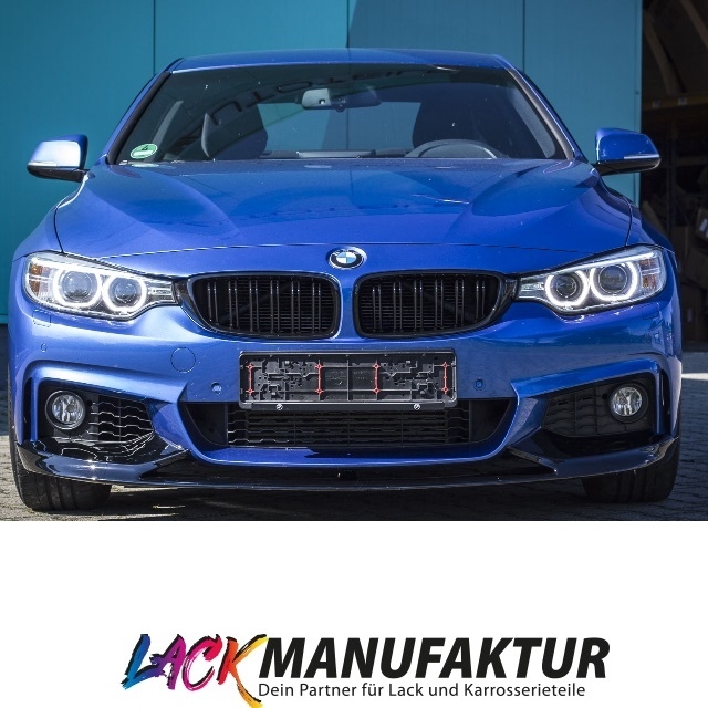 Set Gloss Black -Blue Bi Colour Front Spoiler Sport-performance suitable  for BMW 4-series F32 F33 F36 with M-Sport