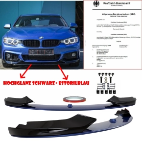 Set Gloss Black -Blue Bi Colour Front Spoiler...