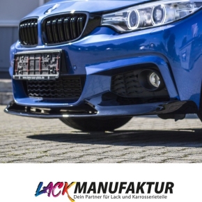 Set Gloss Black -Blue Bi Colour Front Spoiler Sport-performance suitable for BMW 4-series F32 F33 F36 with M-Sport