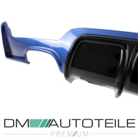 Performance Rear Diffusor Black Gloss+ Blue Bi-Colour fits B
